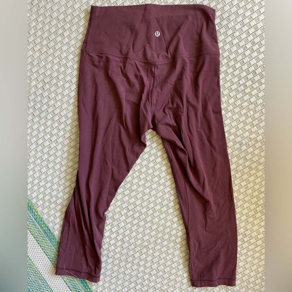 Lululemon capri align maroon leggings
